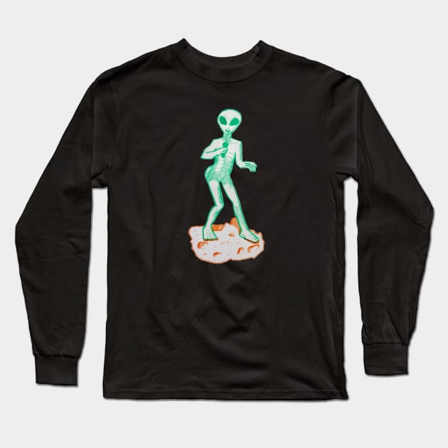 Singing Alien Long Sleeve T-Shirt by GOWAWA